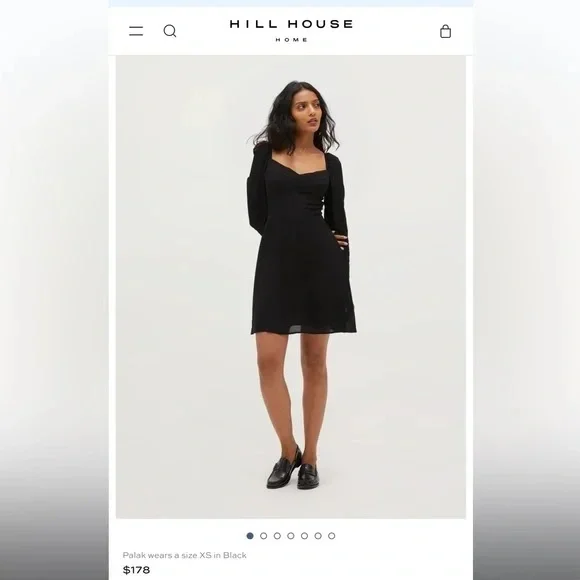 Hill House Felicity Dress - NWT M! Little Black Dress/Mini Summer Dress - Picture 2 of 6